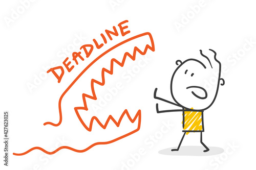Strichfiguren / Strichmännchen: Deadline. (Nr. 614)	