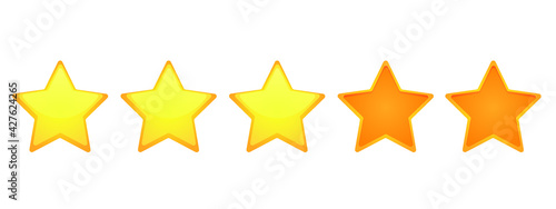 Stars Emoji Ranking Satisfaction Illustration Symbols. Rank Sign Emoticon Measurement Concept Icons.