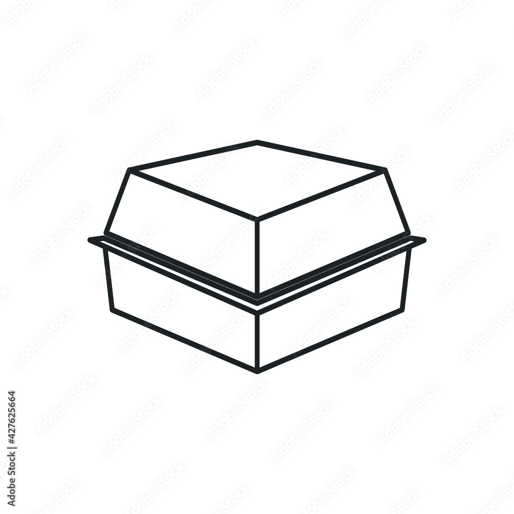 Styrofoam box icon trendy Styrofoam box icon trendy