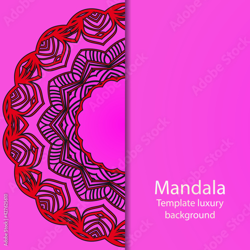 Mandala background for book cover, invitation. Vector illustration