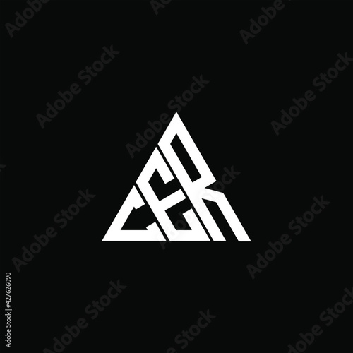 C E R letter logo creative design. CER icon