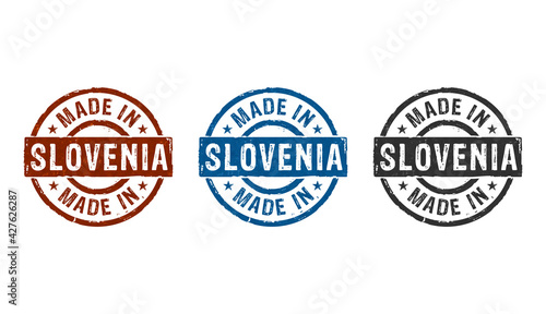Made in Slovenia stamp and stamping