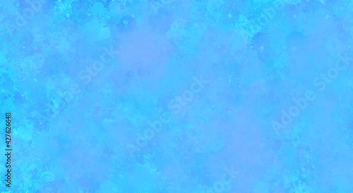 青色、水色の水彩の筆の跡、背景素材、テクスチャ