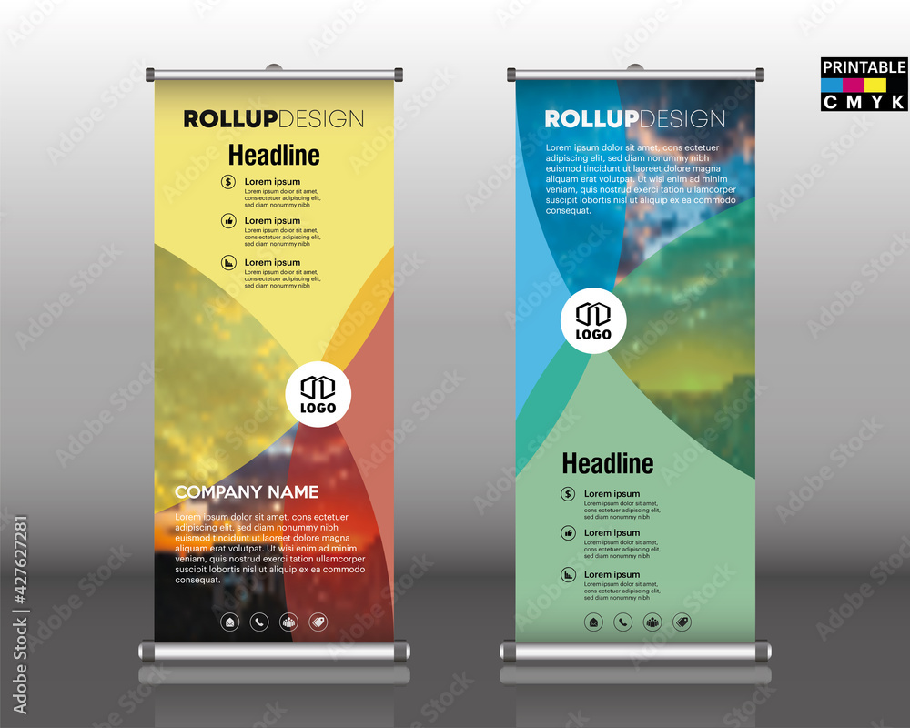 custom made wallpaper toronto digitalBusiness Roll Up Banner Stand brochure flyer flat design template with a creative concept. Cover presentation. Corporate identity. Layout in rectangle size. Stock vector