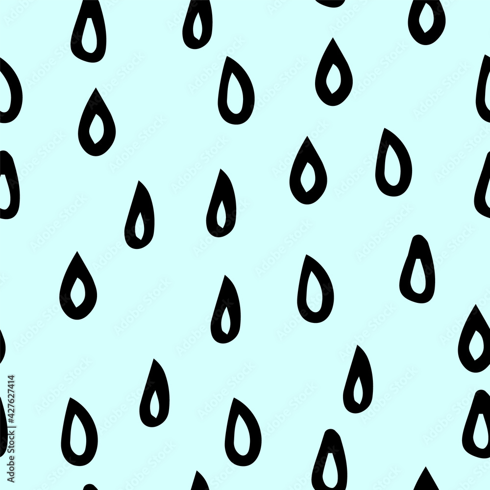 Rain drops texture vector seamless pattern Rain drops texture vector seamless pattern