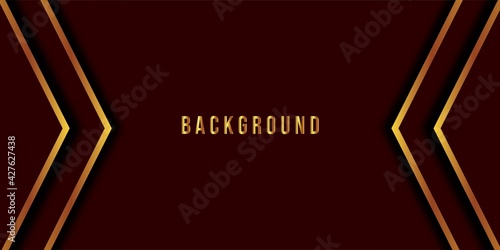 red background with gold line
