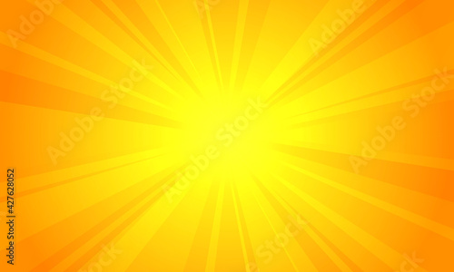 yellow sunburst background vector illustration.