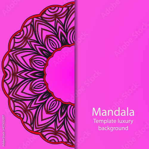 Mandala background for book cover, invitation. Vector illustration