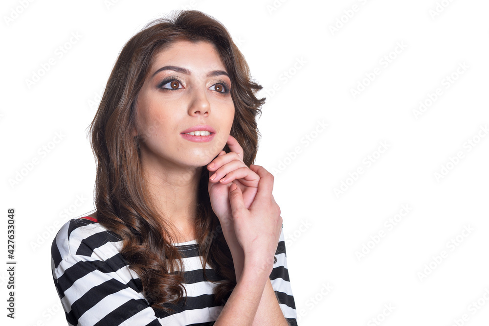 close up portrait of beautiful brunette young woman close up portrait of beautiful brunette young woman