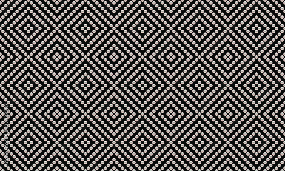Black luxury background with small pearls and rhombuses. Seamless vector illustration. Black luxury background with small pearls and rhombuses. Seamless vector illustration.