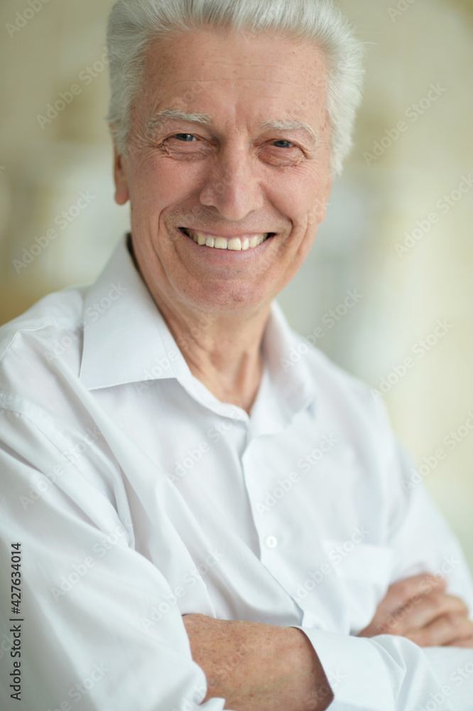 portrait of happy smiling senior man portrait of happy smiling senior man