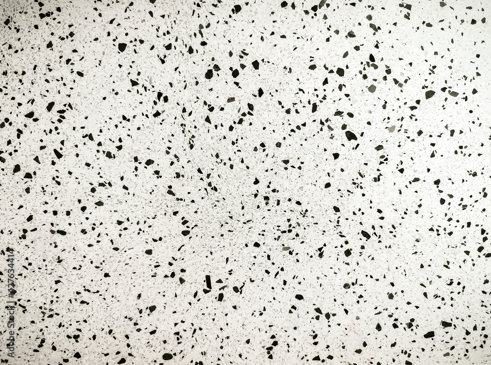 White terrazzo composite stone for background texture.