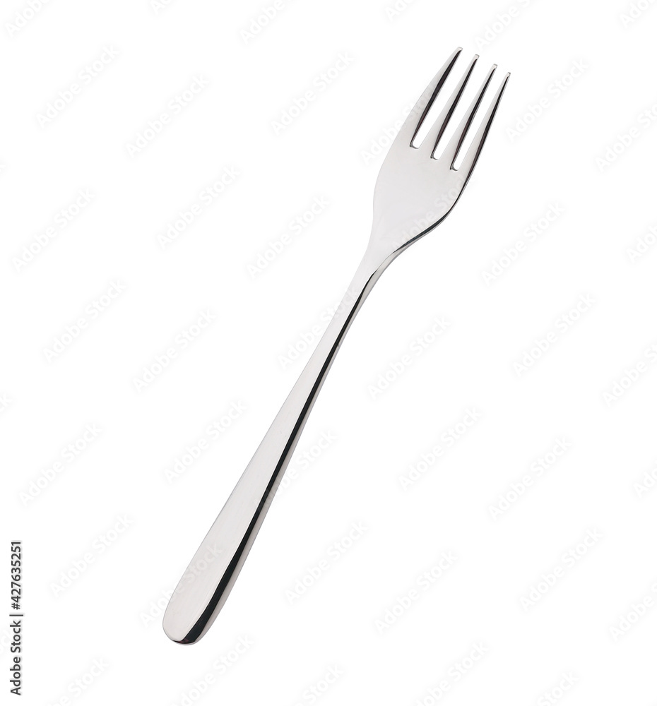 steel fork, isolated on white background steel fork, isolated on white background