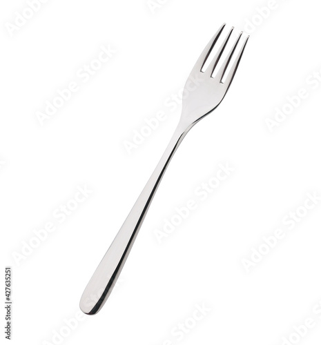 steel fork, isolated on white background