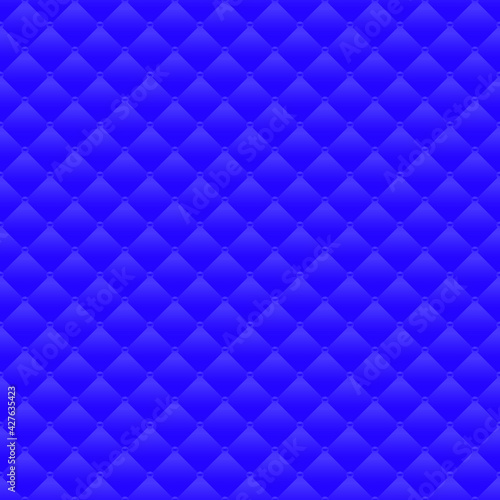 Blue luxury background with small pearls and rhombuses. Seamless vector illustration. 