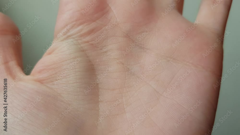 female hand with palm up close-up female hand with palm up close-up