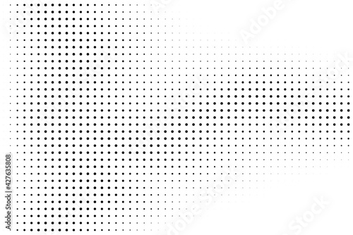 Halftone vector background. Monochrome halftone pattern. Abstract geometric dots background.