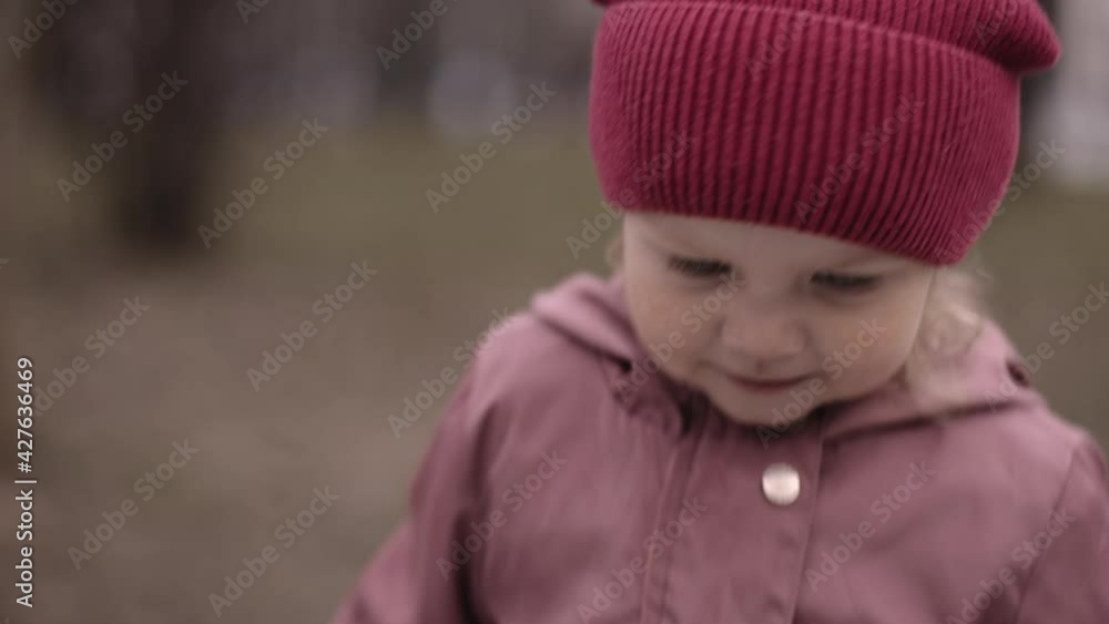 close-up portrait of a child in the park close-up portrait of a child in the park