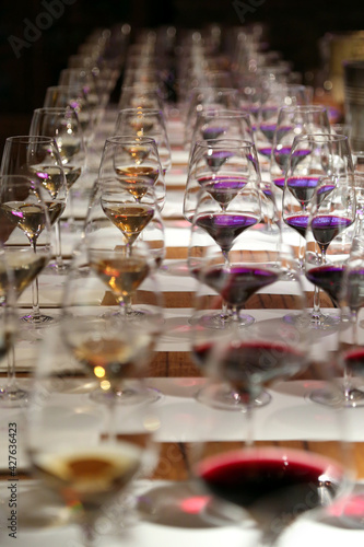 A glass of wines for Degustation.