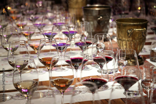 A glass of wines for Degustation.