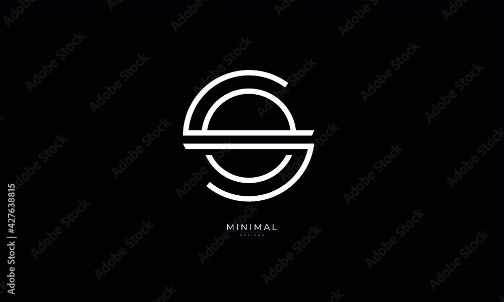 Alphabet letter icon logo SO or OS Alphabet letter icon logo SO or OS