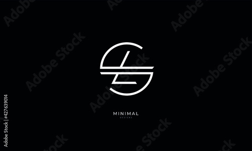 Alphabet letter icon logo SL or LS