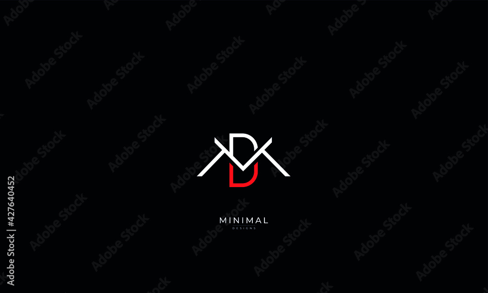 Alphabet letter icon logo MD or DM Alphabet letter icon logo MD or DM