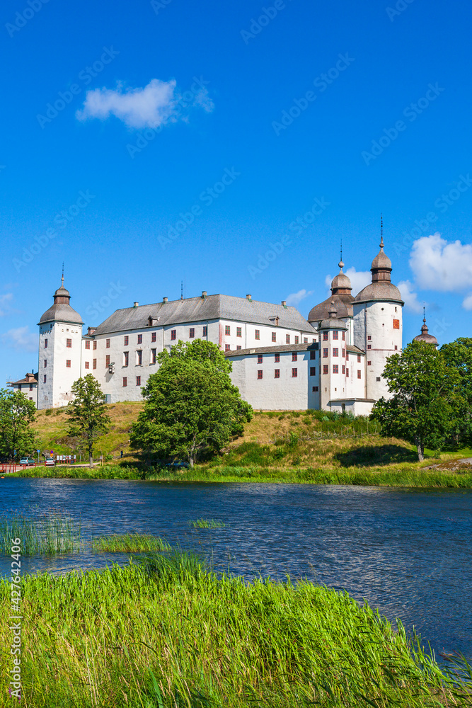 Beautiful Lacko castle by the lake Vanern in Sweden in the summer