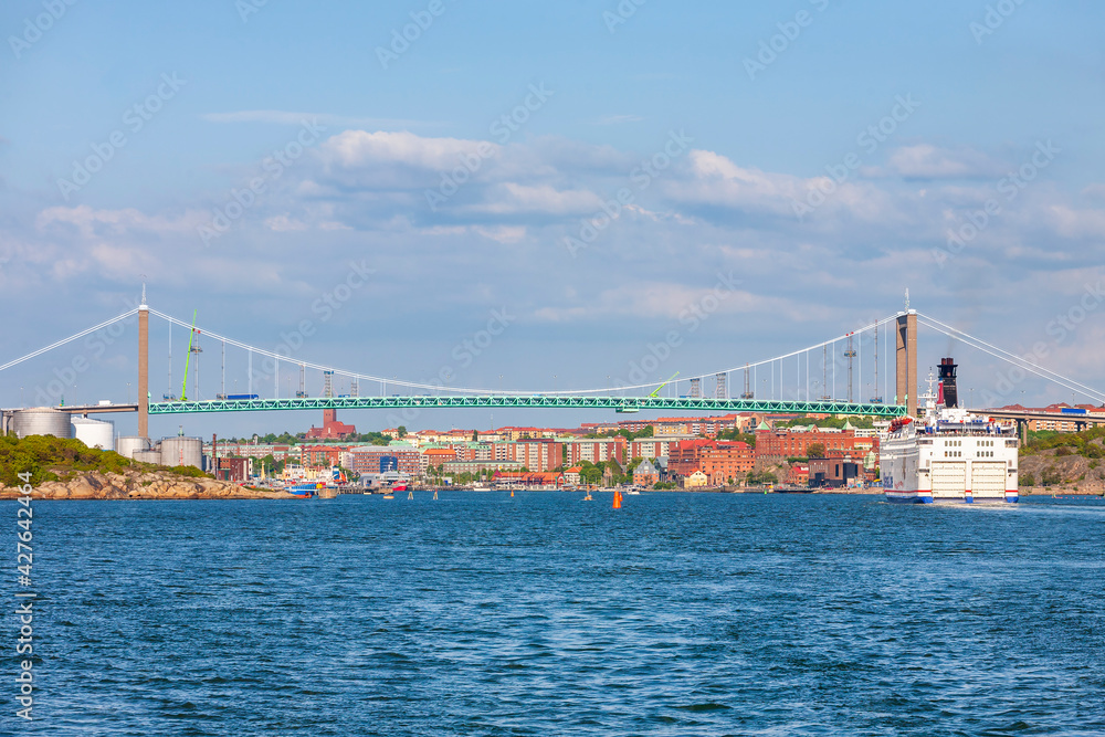 Cityscape at Gothenburg city from the sea