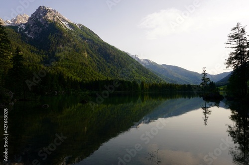Lake  Hintersee  in the Bavarian Alps in Berchtesgaden