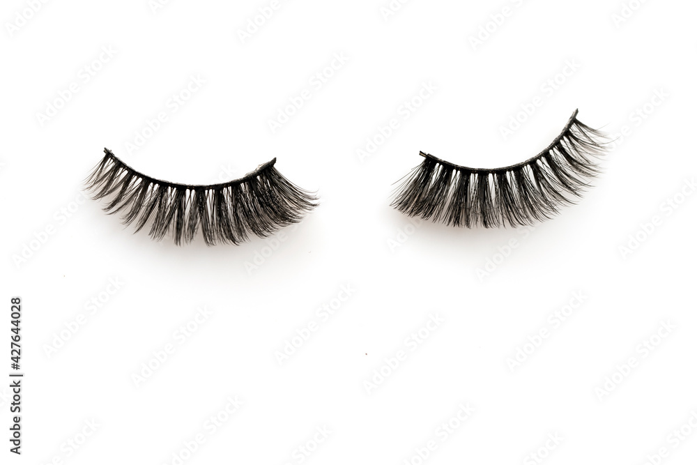 Artificial eyelashes, isolated on white. Artificial eyelashes, isolated on white.
