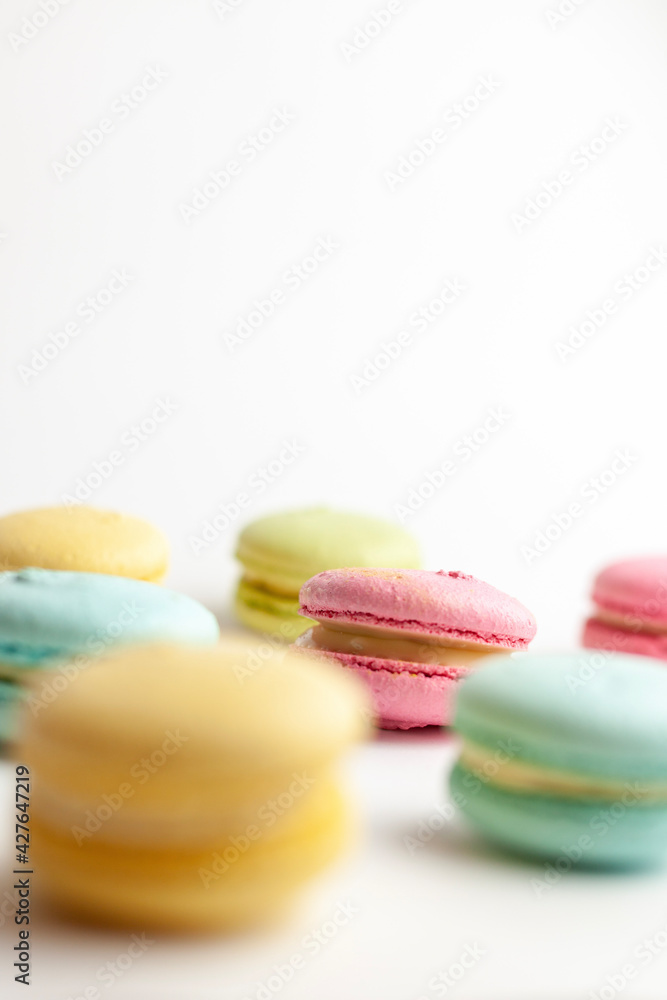Сolored macaroon on a white background Сolored macaroon on a white background
