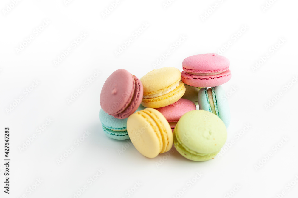 Сolored macaroon on a white background Сolored macaroon on a white background