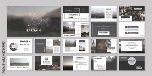 Set of business plan presentation template. Social media pack. Easy use in modern blog posts or Editable simple info banner, trendy book. For app, digital display style. Bright web flyer work. a4. ppt