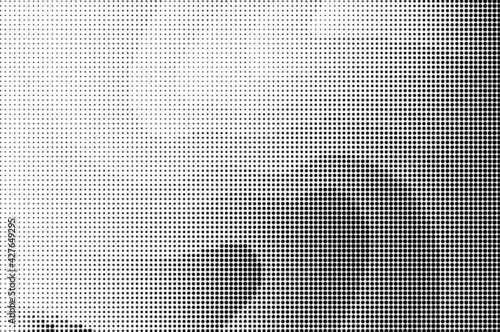 Perforated panel. Abstract monochrome background. Halftone pattern. Vector illustration.