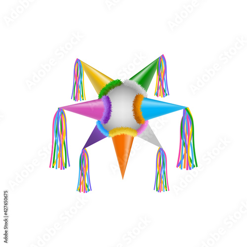 cinco de mayo elements. mexican star shaped pinata