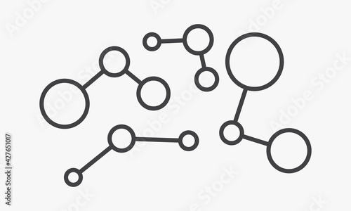 line molecule atom icon. vector illustration.