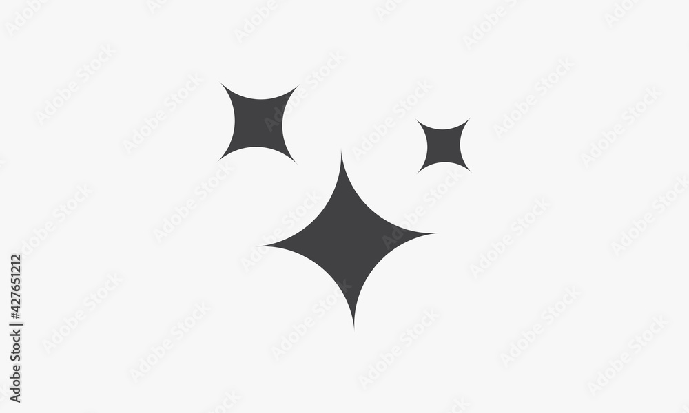 Obraz premium sparkles icon vector illustration. isolated on white background.