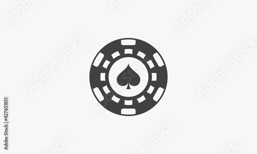 chip game poker vector illustration on white background. creative icon.