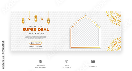 Ramadan Kareem Social media ads banner design and facebook cover Design Template