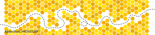 CHEMIN SINUEUX AU CENTRE D'UN NID D'ABEILLE