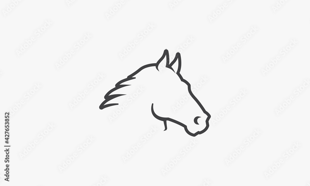 horse vector illustration on white background. creative icon.