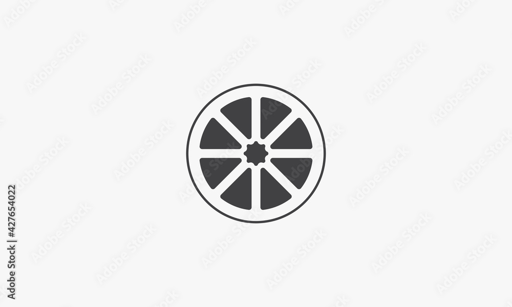 lime slice vector illustration on white background. creative icon. lime slice vector illustration on white background. creative icon.
