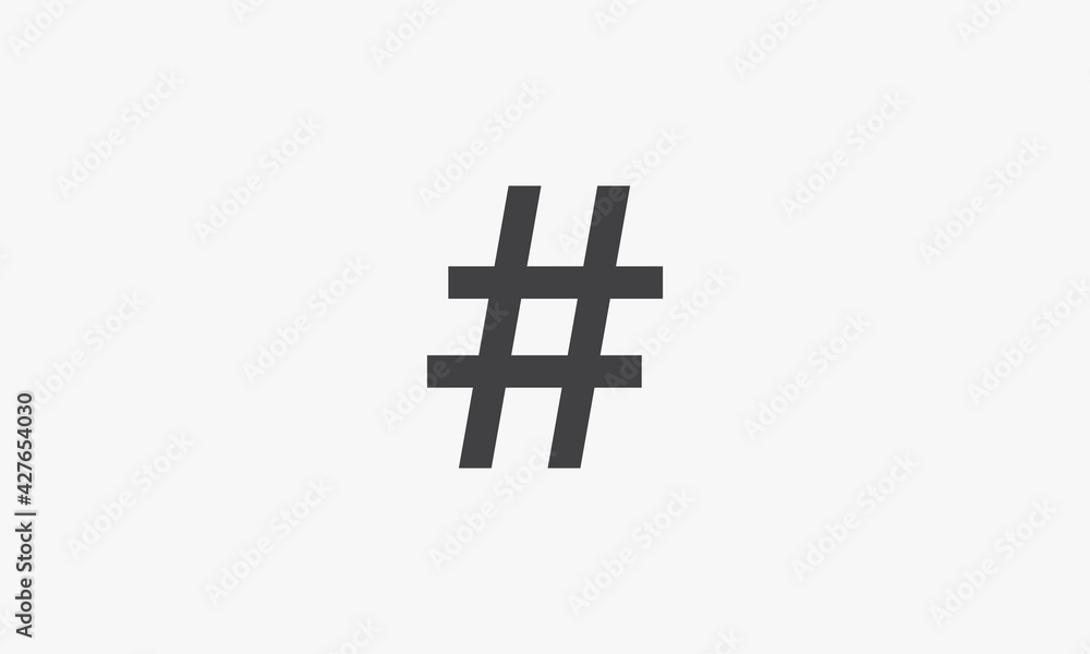 Obraz premium hashtag vector illustration on white background. creative icon.