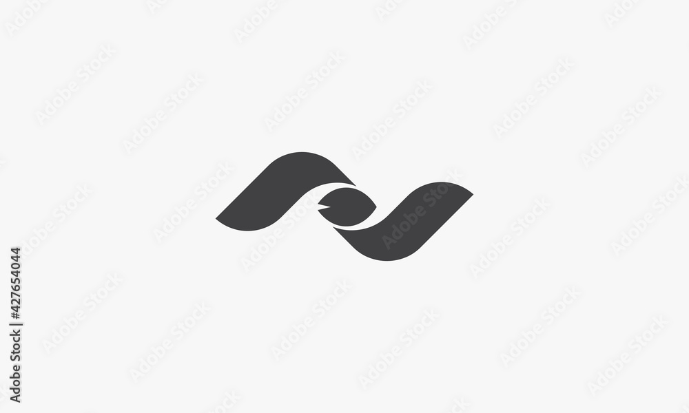 Fototapeta premium seed leaf vector illustration on white background. creative icon.