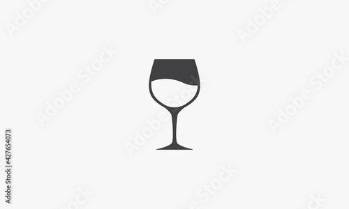 wine glass vector illustration on white background. creative icon.