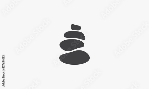 pebble pile vector illustration on white background. creative icon.