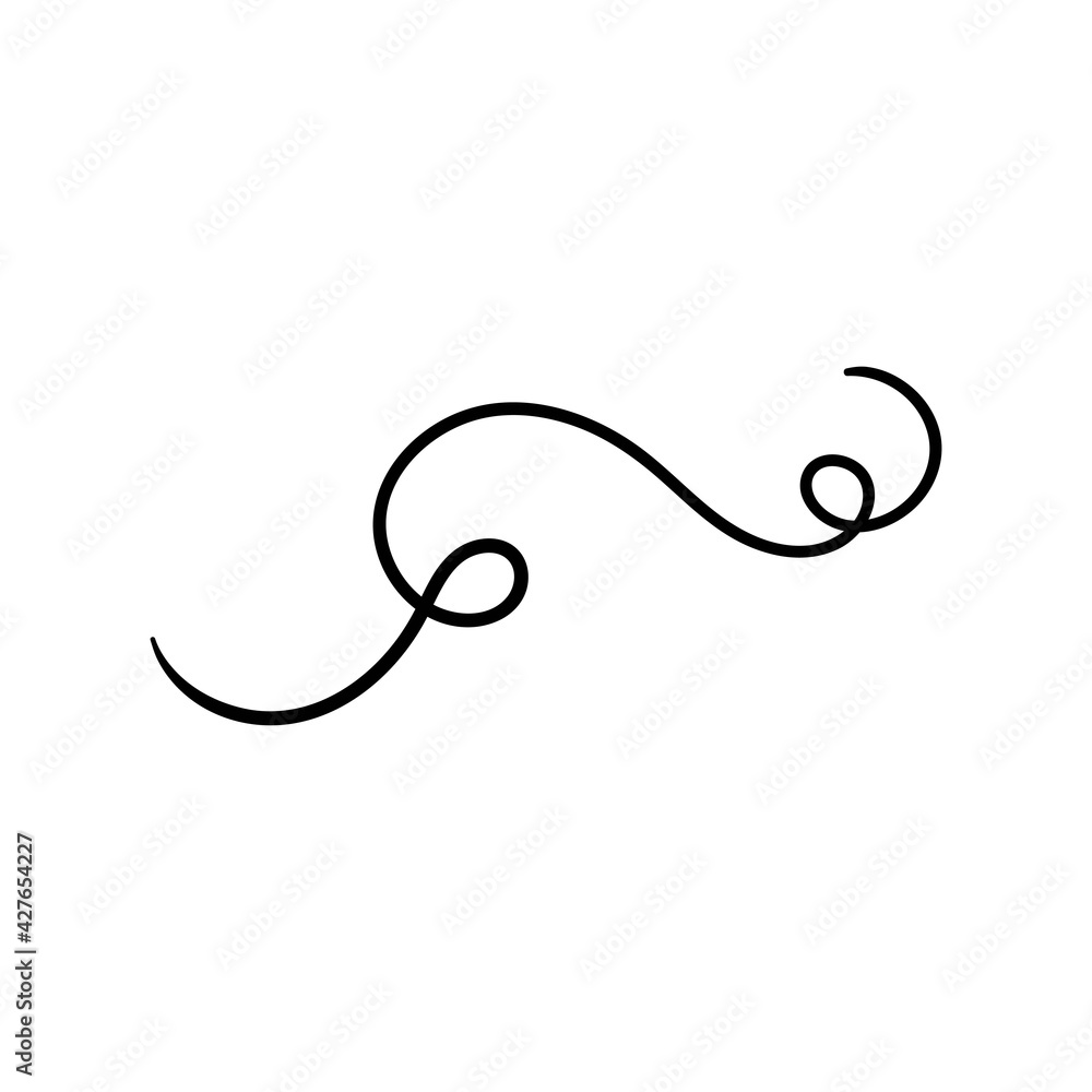 © Анастасия Красавина - Swirl ornament stroke hand drawn. Ornamental curls with pen, swirls divider and filigree ornaments vector illustration set. Black on white © Анастасия Красавина - Swirl ornament stroke hand drawn. Ornamental curls with pen, swirls divider and filigree ornaments vector illustration set. Black on white