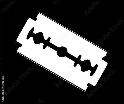 blade white on black background
