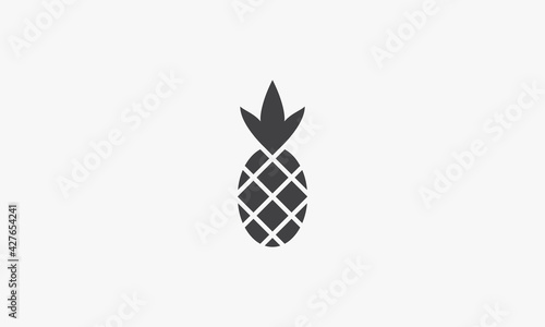 pineapple vector illustration on white background. creative icon.